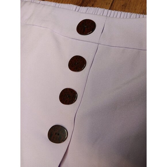 Cato C Est 1946 Wide Cropped Pants Womens 18/20 Sahara Sunset Pastel Lilac NWT - Picture 2 of 7